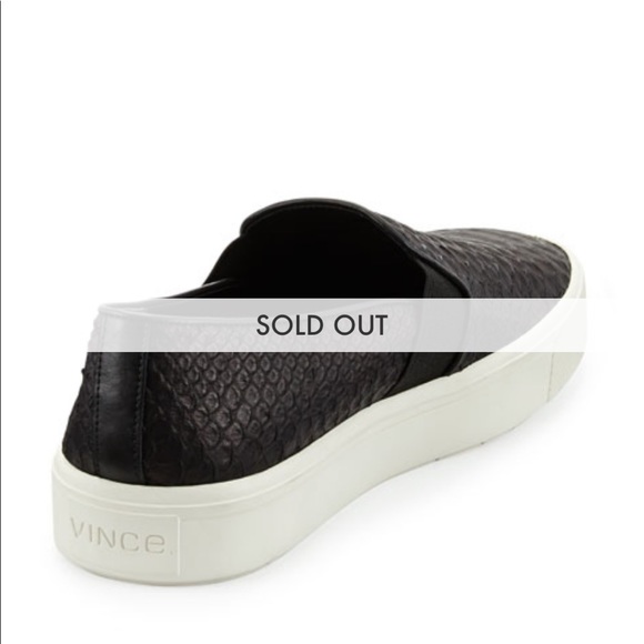 VINCE Berlin Python Embossed Slip-On Sneaker LIKE NEW - Picture 7 of 14